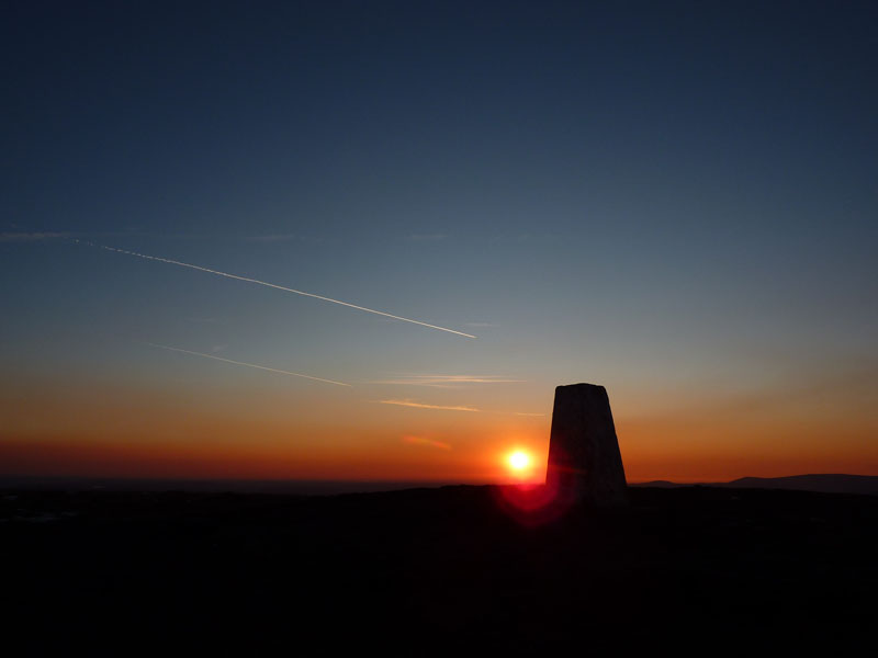 Pendle Summit and Sunset